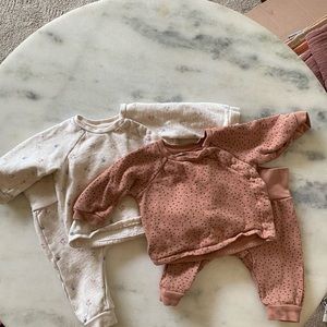 2- 2 piece sweatshirt sets.